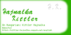 hajnalka kittler business card